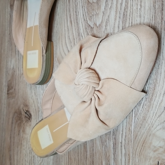 Dolce Vita Shoes - Dolce Vita Womens Tan Charley Bow Loafers Mules Slides Shoes
